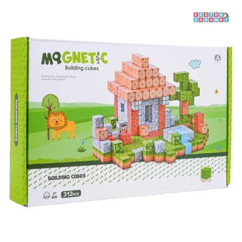 Edukacyjne klocki magnetyczne 3D - zestaw bloków przestrzennych 112 elementów [CH1320]