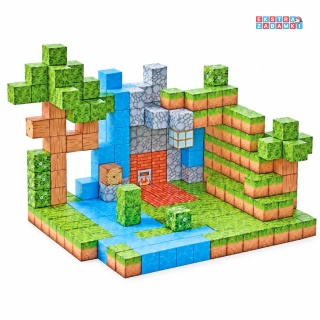 [CH1321] Edukacyjne klocki magnetyczne 3D - zestaw bloków przestrzennych 102 elementów