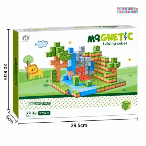 Edukacyjne klocki magnetyczne 3D - zestaw bloków przestrzennych 275 elementów [CH1321]