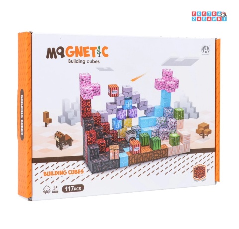 Edukacyjne klocki magnetyczne 3D - zestaw bloków przestrzennych 117 elementów [CH1355]