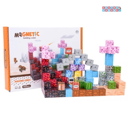 Edukacyjne klocki magnetyczne 3D - zestaw bloków przestrzennych 117 elementów [CH1355]