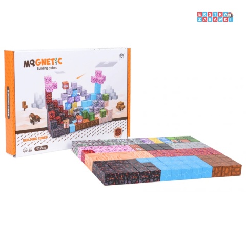 Edukacyjne klocki magnetyczne 3D - zestaw bloków przestrzennych 117 elementów [CH1355]