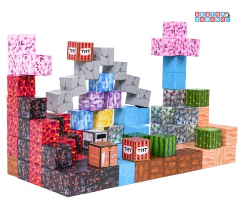 Edukacyjne klocki magnetyczne 3D - zestaw bloków przestrzennych 117 elementów [CH1355]