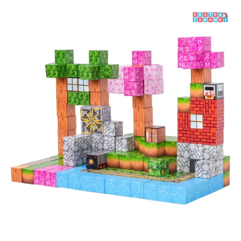 Edukacyjne klocki magnetyczne 3D - zestaw bloków przestrzennych 200 elementów [CH1334]