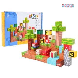 [CH1376] Edukacyjne klocki magnetyczne 3D - zestaw bloków przestrzennych 84 elementy