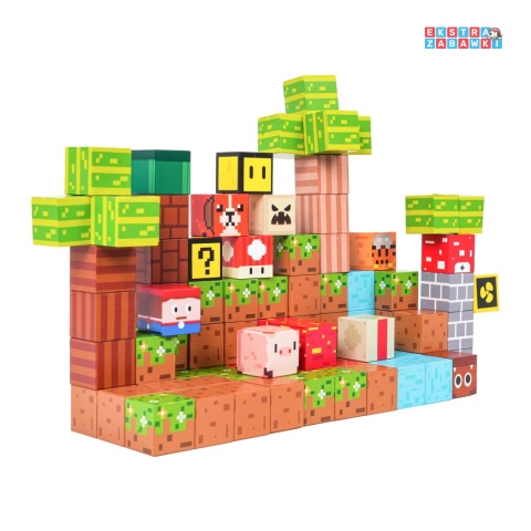 Edukacyjne klocki magnetyczne 3D - zestaw bloków przestrzennych 84 elementy [CH1376]