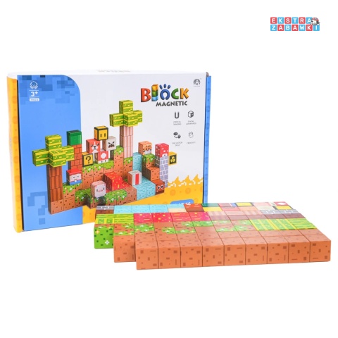 Edukacyjne klocki magnetyczne 3D - zestaw bloków przestrzennych 84 elementy [CH1376]