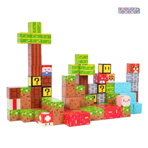 [CH1378] Edukacyjne klocki magnetyczne 3D - zestaw bloków przestrzennych 102 elementy