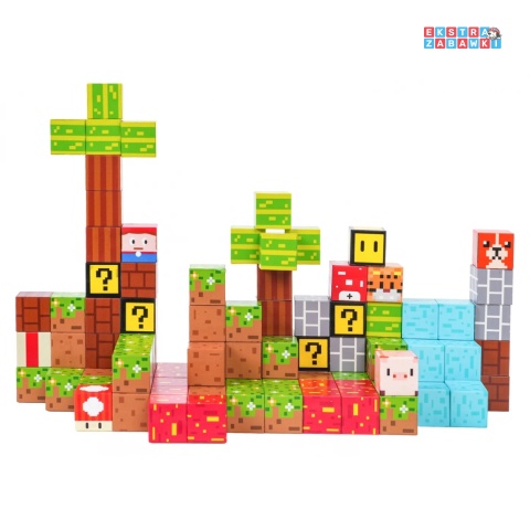 [CH1378] Edukacyjne klocki magnetyczne 3D - zestaw bloków przestrzennych 102 elementy