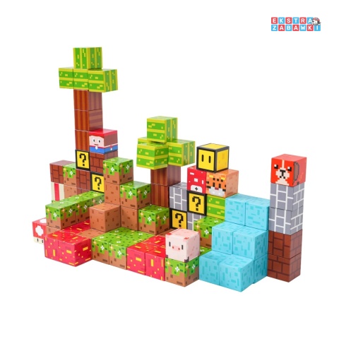 [CH1378] Edukacyjne klocki magnetyczne 3D - zestaw bloków przestrzennych 102 elementy