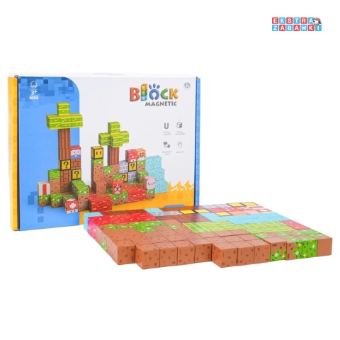 [CH1378] Edukacyjne klocki magnetyczne 3D - zestaw bloków przestrzennych 102 elementy