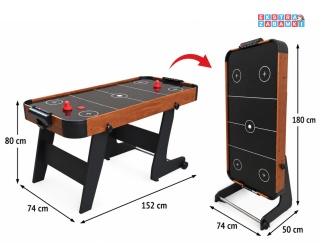 Duży składany stół do gry - cymbergaj, air hockey 152x74x80 cm [H1508]