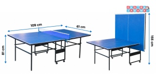 Duży składany stół do gry - ping pong, tenis stołowy - płyta 12mm [P101]
