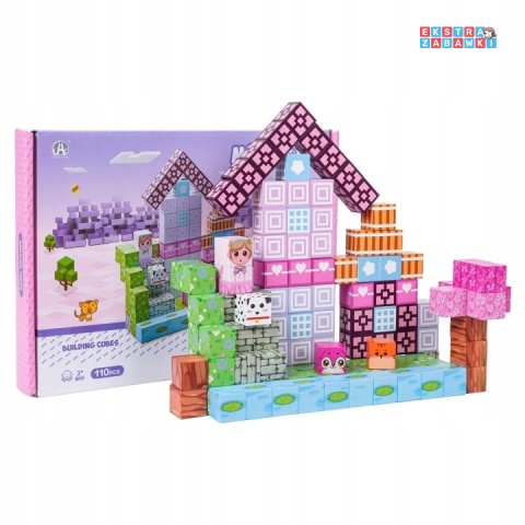 Edukacyjne klocki magnetyczne 3D - zestaw bloków przestrzennych 110 elementów [CH1331]