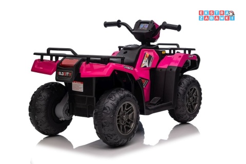 Quad JC915 na akumulator - różowy, 2x45W 12V/4,5Ah, MP3, LED, automatyczny hamulec [13550]
