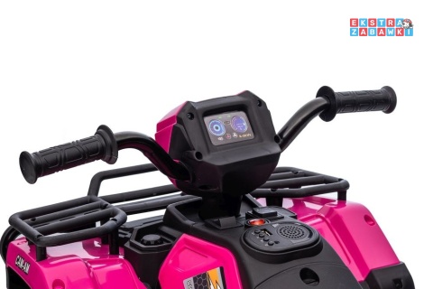 Quad JC915 na akumulator - różowy, 2x45W 12V/4,5Ah, MP3, LED, automatyczny hamulec [13550]