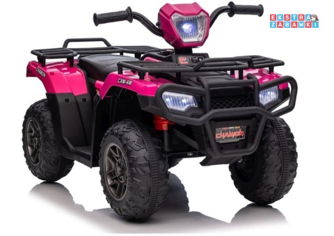 Quad JC915 na akumulator - różowy, 2x45W 12V/4,5Ah, MP3, LED, automatyczny hamulec [13550]