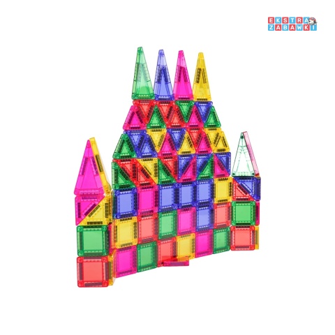 [S-1087] Edukacyjne klocki magnetyczne 3D - zestaw 75 elementów