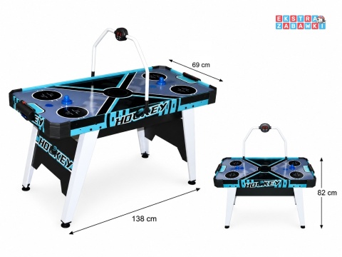 Stół do gry z dmuchawą i licznikiem - cymbergaj, air hockey 138 x 69 cm [H1505]