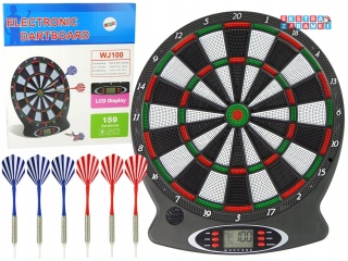 [WJ100] Elektroniczna tarcza do gry w rzutki Dart 43x38 cm + 6 rzutek