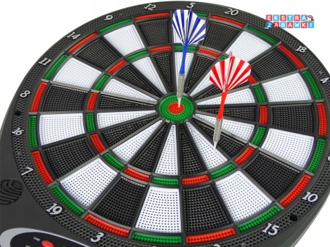 [WJ100] Elektroniczna tarcza do gry w rzutki Dart 43x38 cm + 6 rzutek