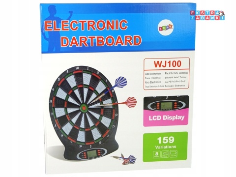 [WJ100] Elektroniczna tarcza do gry w rzutki Dart 43x38 cm + 6 rzutek