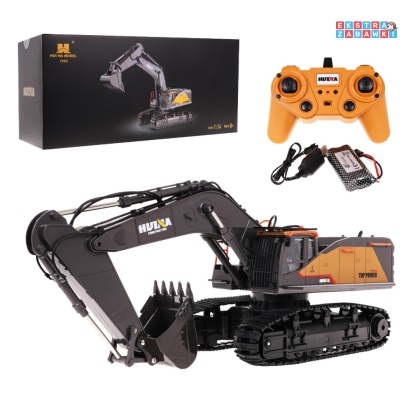 [1592] HUINA Koparka 1:14 zdalnie sterowana RC pilot ruchome ramie obracana platforma
