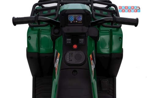 Quad JC915 na akumulator - zielony, 2x45W 12V/4,5Ah, MP3, LED, automatyczny hamulec [13552]