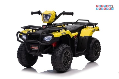 Quad JC915 na akumulator - żółty, 2x45W 12V/4,5Ah, MP3, LED, automatyczny hamulec [13553]