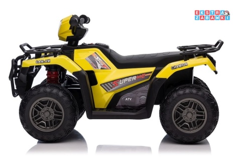 Quad JC915 na akumulator - żółty, 2x45W 12V/4,5Ah, MP3, LED, automatyczny hamulec [13553]