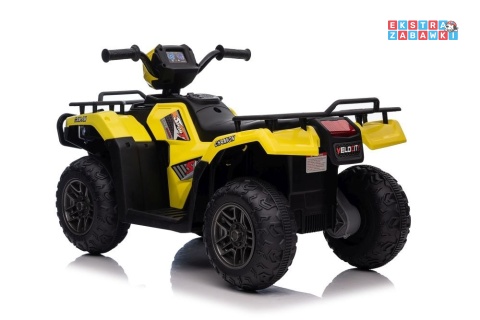 Quad JC915 na akumulator - żółty, 2x45W 12V/4,5Ah, MP3, LED, automatyczny hamulec [13553]