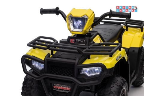 Quad JC915 na akumulator - żółty, 2x45W 12V/4,5Ah, MP3, LED, automatyczny hamulec [13553]