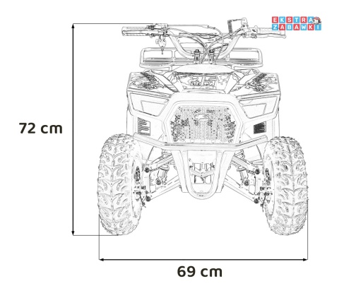 [ATV-13A] Quad Spalinowy 49CC SIRIUS Siedzenia z ekoskóry pojazd dla dzieci jednocylindrowy dwusuwowy
