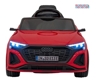 Audi SQ8 na akumulator - czerwony, 2x35W 12V/9Ah, ekoskóra, EVA, bluetooth [BRD-2168]