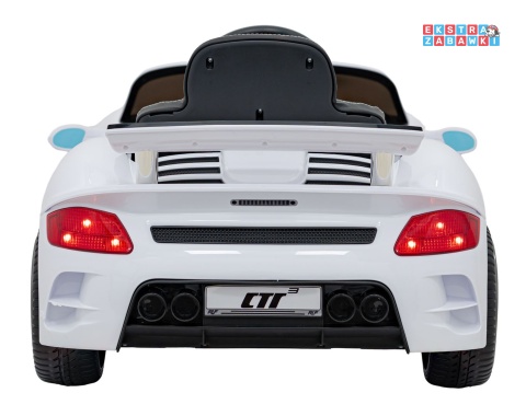 RUF CTR3 na akumulator - biały, 2x35W 12V/9Ah, ekoskóra, EVA, pilot, pasy, panel muzyczny [BRD-2188]