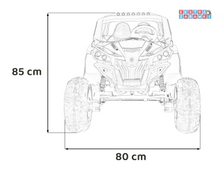 UTV-MX 2000n buggy na akumulator - biały, 4x75W 24V/7Ah, EVA, LED, ekoskóra, USB, MP3 [XMX-603B]