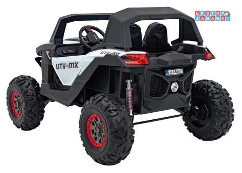 UTV-MX 2000n buggy na akumulator - biały, 4x75W 24V/7Ah, EVA, LED, ekoskóra, USB, MP3 [XMX-603B]