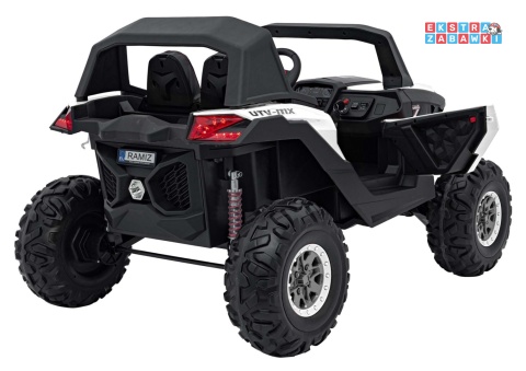 UTV-MX 2000n buggy na akumulator - biały, 4x75W 24V/7Ah, EVA, LED, ekoskóra, USB, MP3 [XMX-603B]