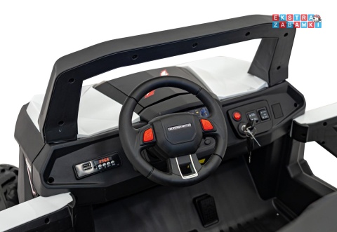 UTV-MX 2000n buggy na akumulator - biały, 4x75W 24V/7Ah, EVA, LED, ekoskóra, USB, MP3 [XMX-603B]