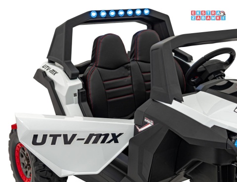 UTV-MX 2000n buggy na akumulator - biały, 4x75W 24V/7Ah, EVA, LED, ekoskóra, USB, MP3 [XMX-603B]