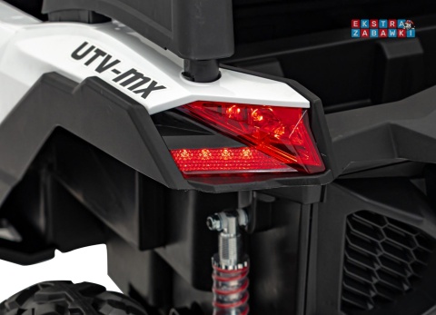 UTV-MX 2000n buggy na akumulator - biały, 4x75W 24V/7Ah, EVA, LED, ekoskóra, USB, MP3 [XMX-603B]