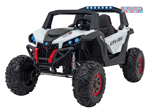 UTV-MX 2000n buggy na akumulator - biały, 4x75W 24V/7Ah, EVA, LED, ekoskóra, USB, MP3 [XMX-603B]