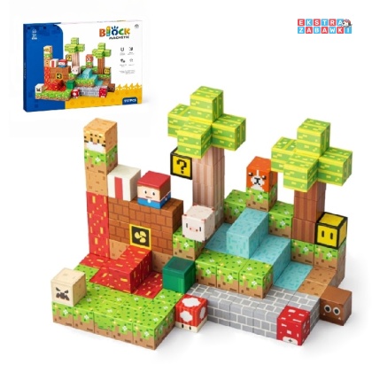 Edukacyjne klocki magnetyczne 3D - zestaw bloków przestrzennych 117 elementów [CH1379]