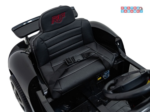 RUF CTR3 na akumulator - czarny, 2x35W 12V/9Ah, ekoskóra, EVA, pilot, pasy, panel muzyczny [BRD-2188]