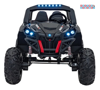 UTV-MX 2000n buggy na akumulator - czarny, 4x75W 24V/7Ah, EVA, LED, ekoskóra, USB, MP3 [XMX-603B]