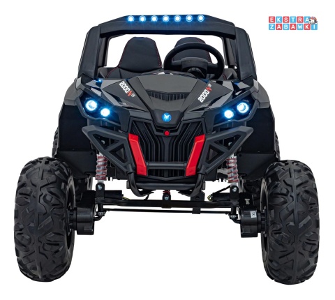 UTV-MX 2000n buggy na akumulator - czarny, 4x75W 24V/7Ah, EVA, LED, ekoskóra, USB, MP3 [XMX-603B]