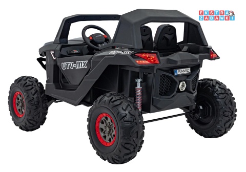 UTV-MX 2000n buggy na akumulator - czarny, 4x75W 24V/7Ah, EVA, LED, ekoskóra, USB, MP3 [XMX-603B]
