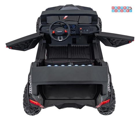 UTV-MX 2000n buggy na akumulator - czarny, 4x75W 24V/7Ah, EVA, LED, ekoskóra, USB, MP3 [XMX-603B]