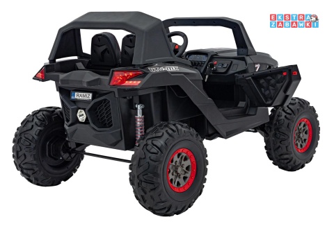 UTV-MX 2000n buggy na akumulator - czarny, 4x75W 24V/7Ah, EVA, LED, ekoskóra, USB, MP3 [XMX-603B]