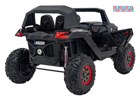 UTV-MX 2000n buggy na akumulator - czarny, 4x75W 24V/7Ah, EVA, LED, ekoskóra, USB, MP3 [XMX-603B]